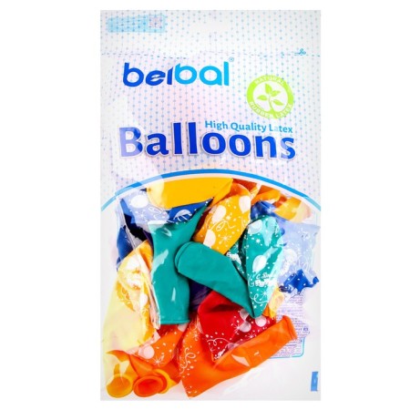 Shar Latex 14 “Happy Birthday!”, Balls and confetti, set 25 pcs., Mix-1