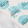 Stickers for gifts and flowers "Handmade in Blue", 9 x 16 cm
