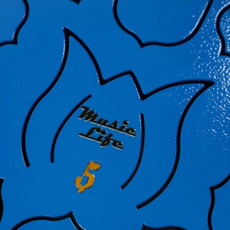 Musical instrument glucophone, blue, 11 petals, 17 x 8 cm-4