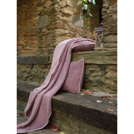 Blanket, size 200x220 cm, dry rose color-4