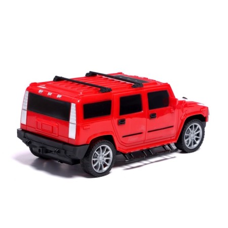 Radio -controlled jeep "SUV", 1:18, light, works from batteries, red color-2