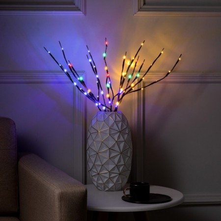 LED branch 70 cm, 20 LED, brown, AAH2 (not complete), glow of multi-5