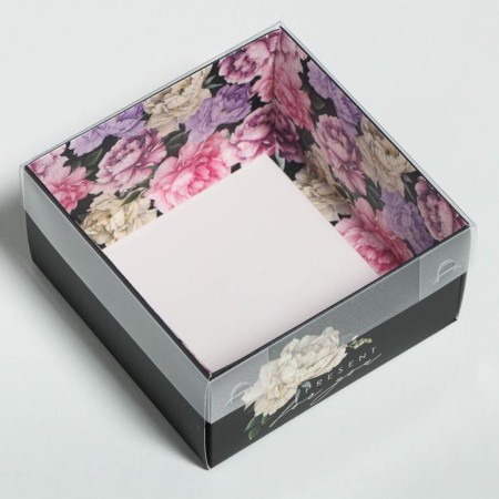 Corps for confectionery with PVC cover Present for You, 11.5 x 11.5 x 6 cm-2