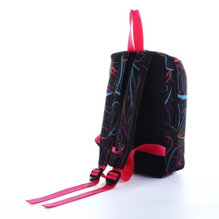 Baby backpack on lightning, 2 outer pockets, black color-1