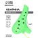 Owarin Music Life 12 holes, green, 15.5 x 10 x 4.3 cm