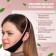 Textile mask to correct the oval of the face, on Velcro, black/pink color