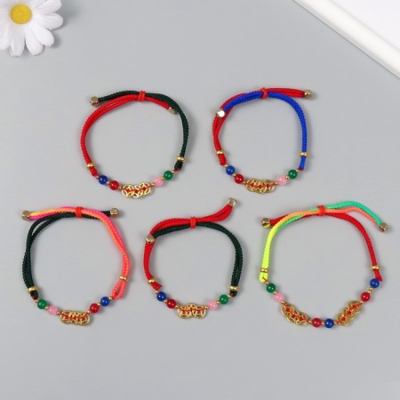 Bracelet Feng Shui "Three Golden Coins" adjustable length-1