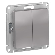 SCHE ATN000365 AtlasDesign, 2 keys, SP, 10A, IP20, aluminum 954808