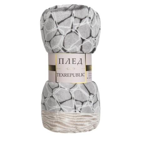 Texrepublic blanket, size 180x200 cm, gray color-1