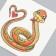 Tattoo on the body color "Python and heart" 6x6 cm