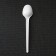 A set of plastic disposable spoons of tea, 12.5 cm, 12 pcs, white color