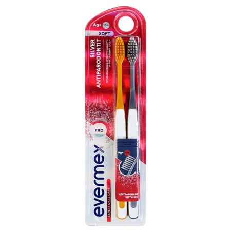 Evermex Antiparodontit Silver toothbrush, soft, 2 pcs.