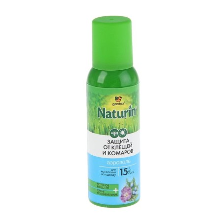 Aerosol "Gardex Naturin", from ticks and mosquitoes, bottle, 100 ml