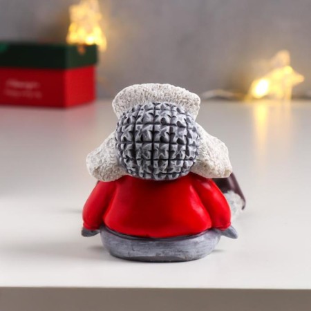 Souvenir Polystone "Grandfather Frost in a hat-ear" Long legs 16.5x7.8x4.5 cm-2