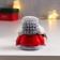 Souvenir Polystone "Grandfather Frost in a hat-ear" Long legs 16.5x7.8x4.5 cm