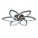 LED ceiling LED with Ambrella Light, Original, Fa447, 6xled, 108 W, 8100LUM, 3000-6400K, Coffee color.