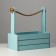Wooden Kashpo 25.5 × 15 × 30 cm "Provence", pen Kanat, gray-blue