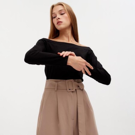 Body Female Minaku: Basic Lines, Black Color, Size 48-9