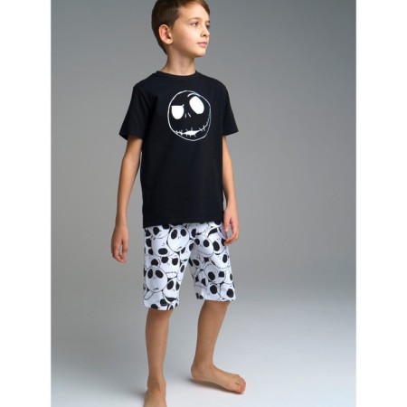 Family look for a boy: T -shirt, shorts, height 146 cm-3