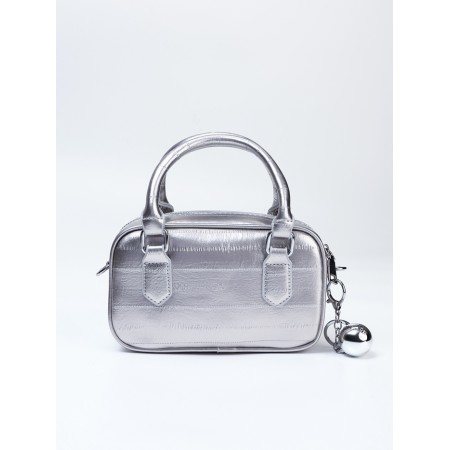 Women's bag, 20*9*12, lightning departure, belt lengths, silver-2
