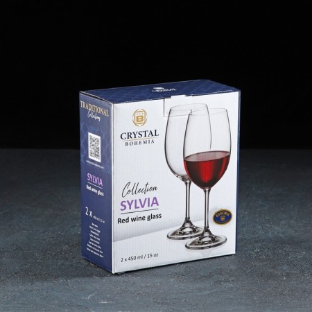 A set of glasses for red wine Sylvia, 450 ml, 2 pcs-1