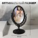 The mirror of the desktop “oval”, two -sided, with an increase, the mirror surface is 8.8 × 12.2 cm, the color is black