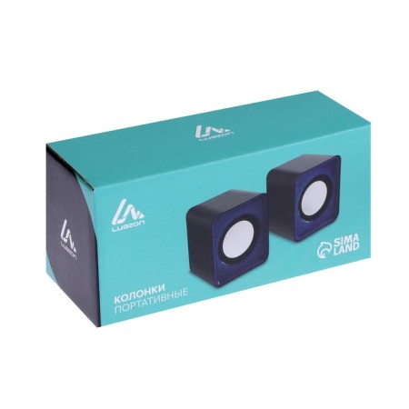 Computer speakers 2.0 Luazon ES-01, Jack 3.5, USB, blue-black-4