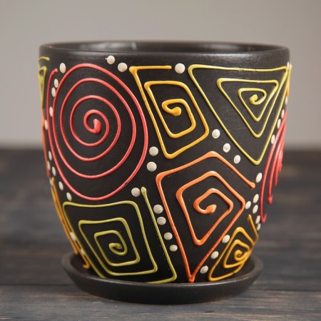 Flower pot "Rainbow" No. 4 High oval, 2.6 liters