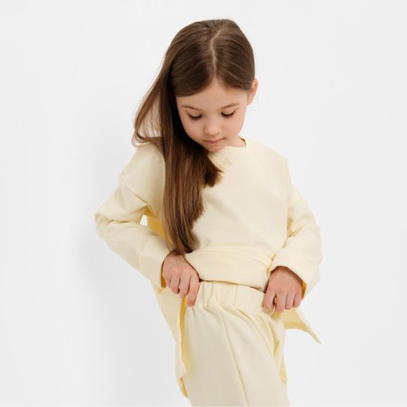 Kidsa (sweatshirt, trousers) minku milk color, height 104 cm-3