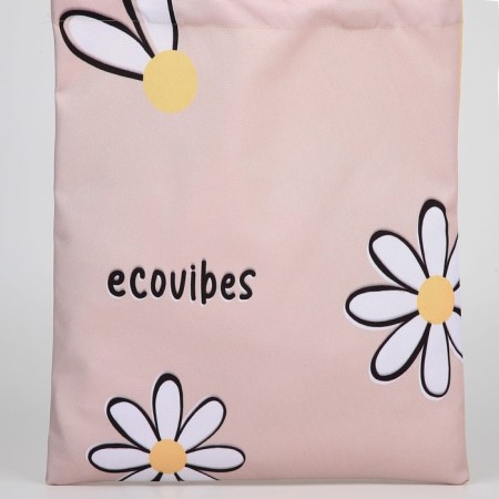 Bag Schoper "Flowers" 35x0.5x40 cm, Department without lightning, without lining, beige-3