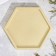 Summary "Hexagonnik. Marble" from gypsum, 9.7x1.3x1cm, gold