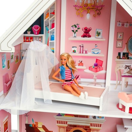 Duke Paramo Doll Wooden "Staisi Avenue", three -story, with furniture-8