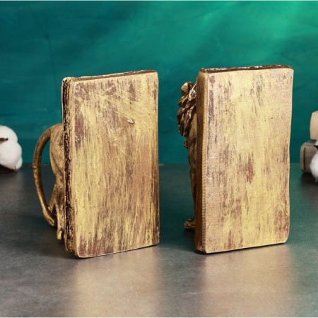 Holder - Lion Book stands 2pcs, bronze, 19.5x33cm-4