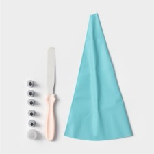 Confectionery set, 8 objects: 5 nozzles, adapter, bag, spatula, nozzles, color mix