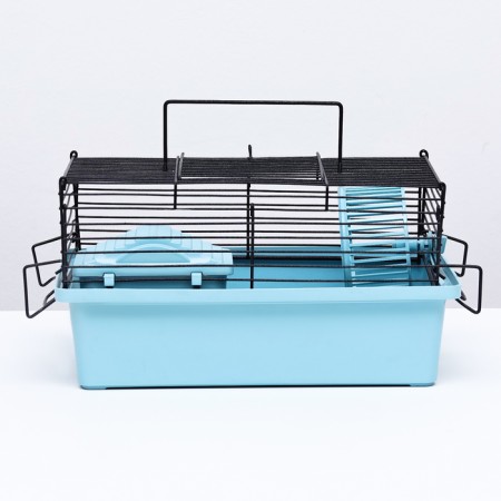 Mini cell for rodents "Pijon" No. 1, equipped, 27 x 15 x 13 cm, turquoise-8