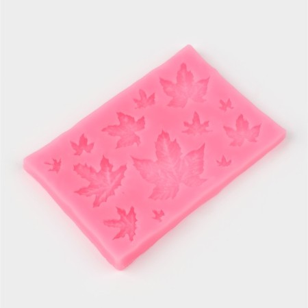 Mold Dolyana "Leaves", silicone, 9.5 × 6.3 cm, color mix-1