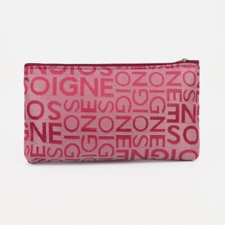 Cosmetic bag with lightning, burgundy color-1