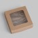 The box is folding, with a window, craft, 11.5 x 11.5 x 4 cm
