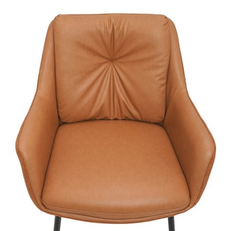 Allar chair, 580 × 520 × 850 mm, eco -leather, matting, brown color-9