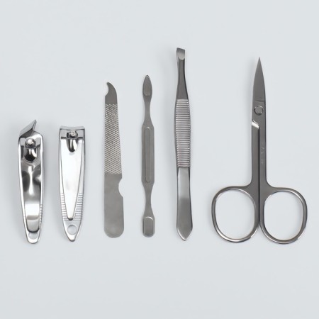 Set of manicure 6PR 1-1-1 1 red 11*6.8*1.5cm package QF-3