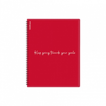 Folder 30 inserts on spirals, A4, 600 μm, Erichkrause "Classic Words", texture "Sand", red, mix-3