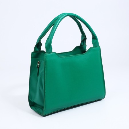 Bag Female Tout with zipper, green color-1