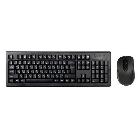 Keyboard + Mouse A4Tech 7100N CLAV: Black Mouse: Black USB Wireless