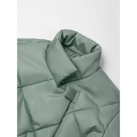Пальто стёганое для девочек AmaroBaby TRENDY, рост 134-140 см, цвет фисташковый-15