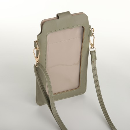 Female bag, cross-bodi, on the magnet, the color is green-1