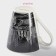 Porcelain share mug "Machine", 310 ml, black color