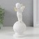 Polystone souvenir "Snowty angel on a ball with flowers" with gold 16x6x6 cm