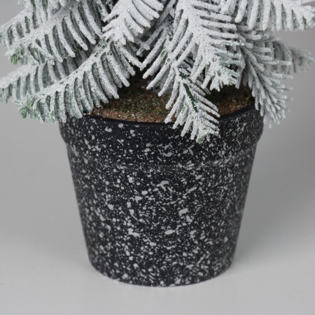 Christmas tree decor "snowy, in a pot" 21x7.5 cm-2
