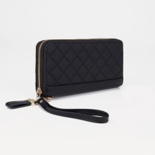 Women's wallet with lightning, black color