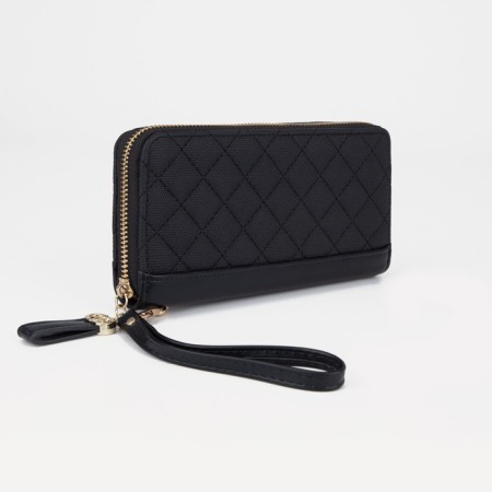 Women's wallet with lightning, black color